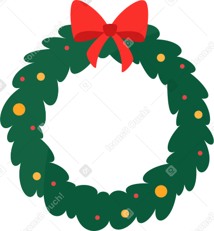 christmas wreath Illustration in PNG, SVG