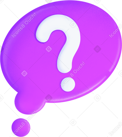 speech bubble with a question PNG、SVG