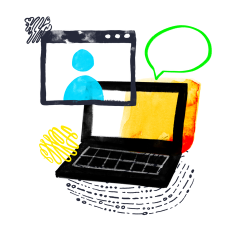 Discussion Illustration in PNG, SVG