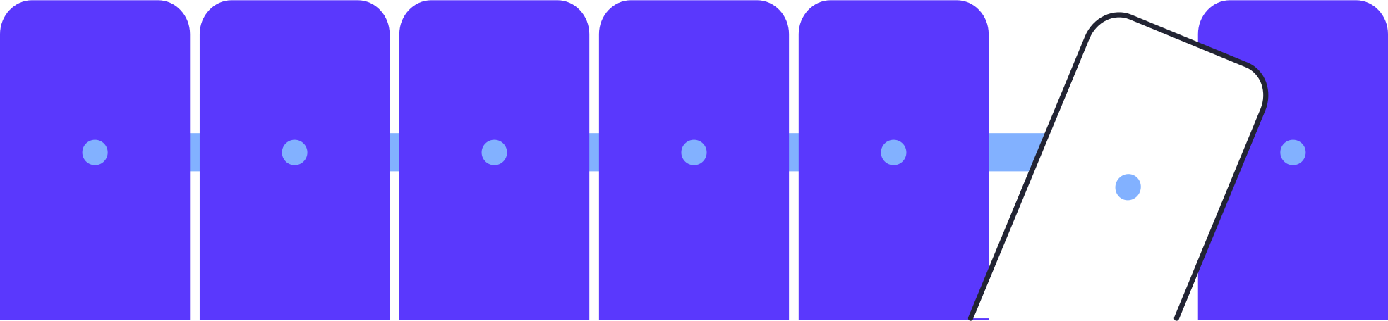 blue wooden fence Illustration in PNG, SVG