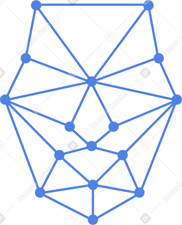 Сетка из синих треугольников в PNG, SVG