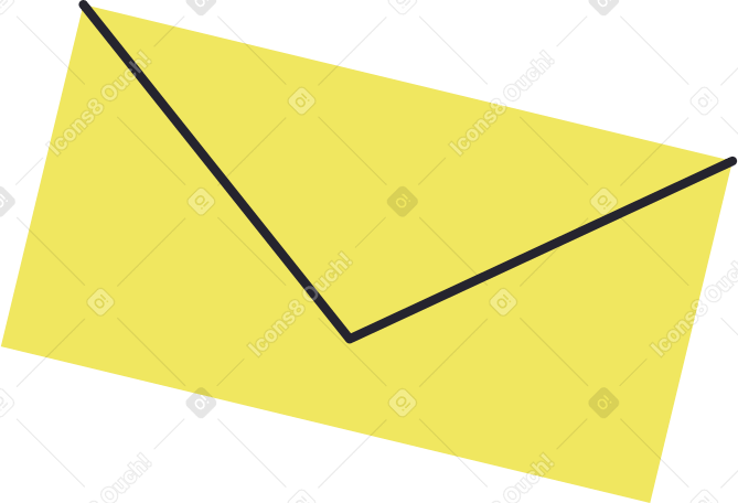 yellow envelope PNG, SVG