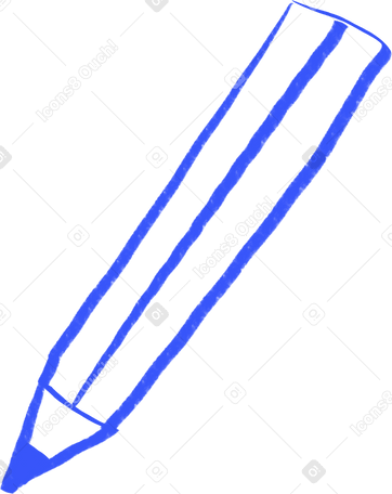 blue lined pencil Illustration in PNG, SVG