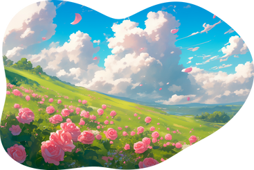 Rose field background PNG, SVG