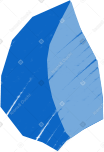 blue leaf with shadow Illustration in PNG, SVG