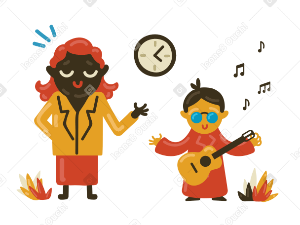 Music teacher Illustration in PNG, SVG