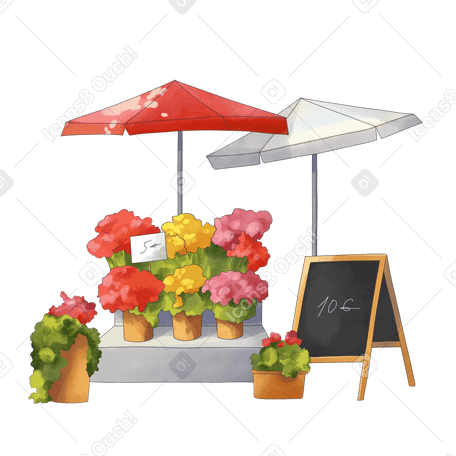 Flower shop Illustration in PNG, SVG