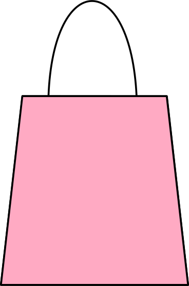 pink shopping bag PNG, SVG