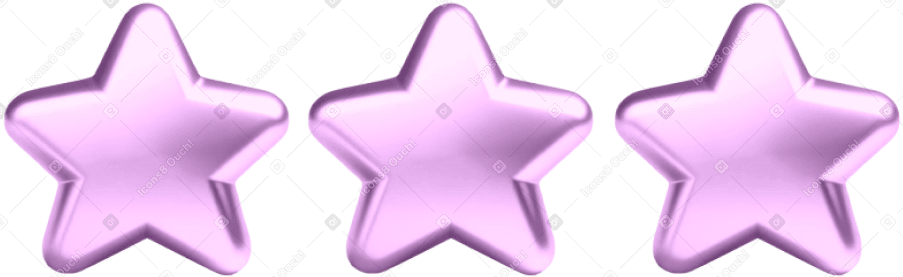 pink rating stars PNG, SVG