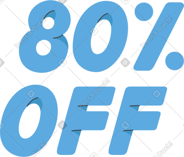 Eighty percent off PNG, SVG