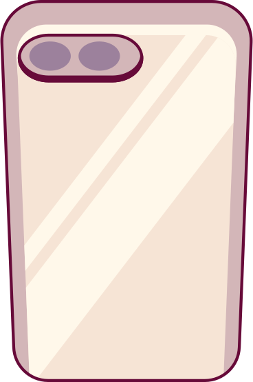 Beige phone with camera PNG, SVG