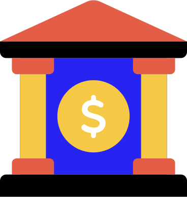 bank with dollar icon PNG, SVG