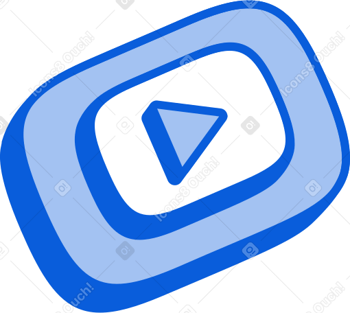 button with youtube icon Illustration in PNG, SVG