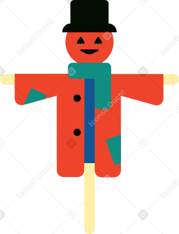 scarecrow Illustration in PNG, SVG