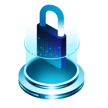 padlock for cyber ​​security, digital blocking PNG, SVG
