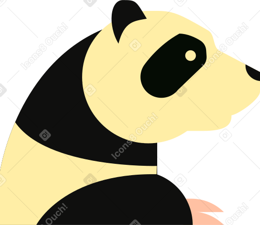 panda Illustration in PNG, SVG