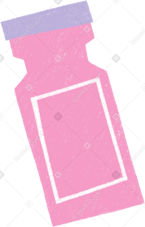 pink bottle with vaccine PNG, SVG