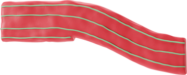 Torse en tissu rouge à rayures vertes PNG, SVG