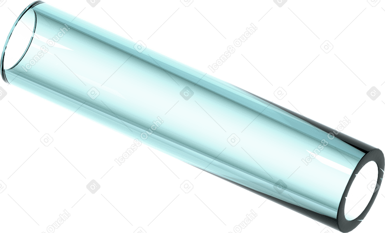 3D monochrome glass pipe PNG、SVG