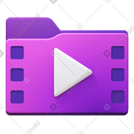 3D movies folder v PNG, SVG