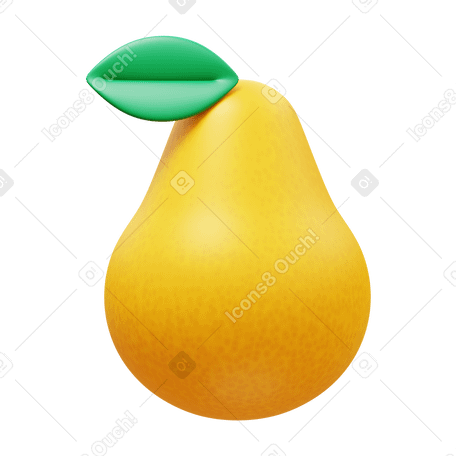 3D pear PNG, SVG