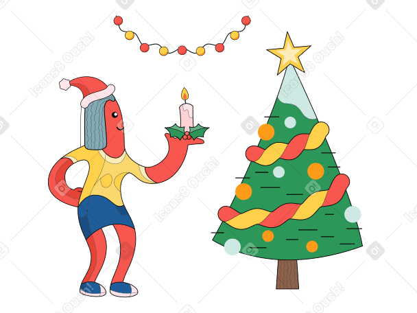 Christmas mood Illustration in PNG, SVG