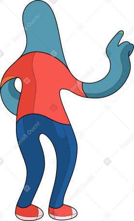 man back thin point PNG, SVG