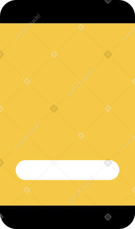 mobile phone with search bar Illustration in PNG, SVG