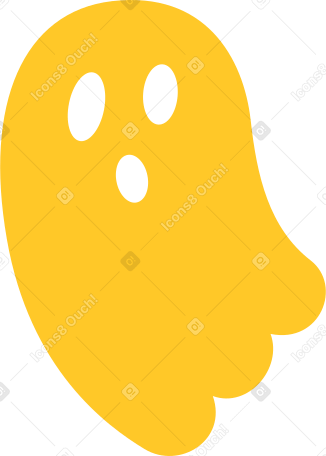 ghost yellow Illustration in PNG, SVG