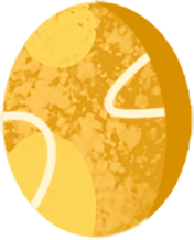 Yellow textured coin PNG、SVG