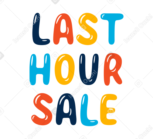 last hour sale Illustration in PNG, SVG