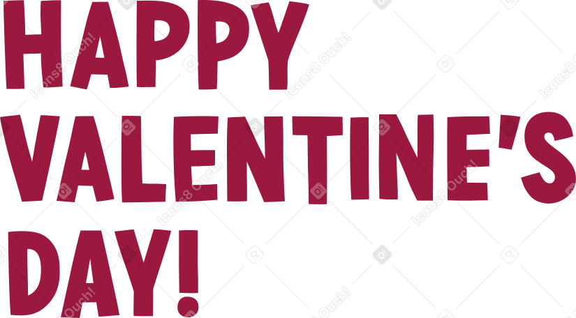 lettering happy valentine's day PNG, SVG