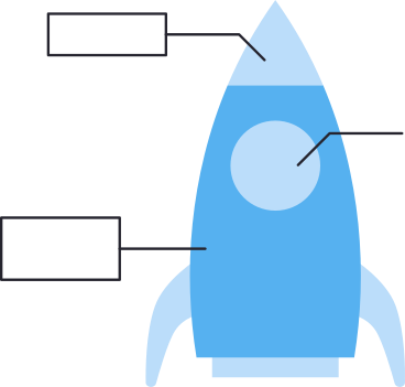 Raketenschema mit markierungen PNG, SVG