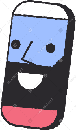 smartphone-with-face PNG, SVG