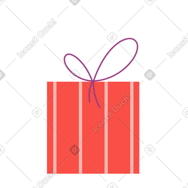 Striped gift PNG, SVG