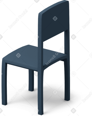 3D Black chair PNG, SVG