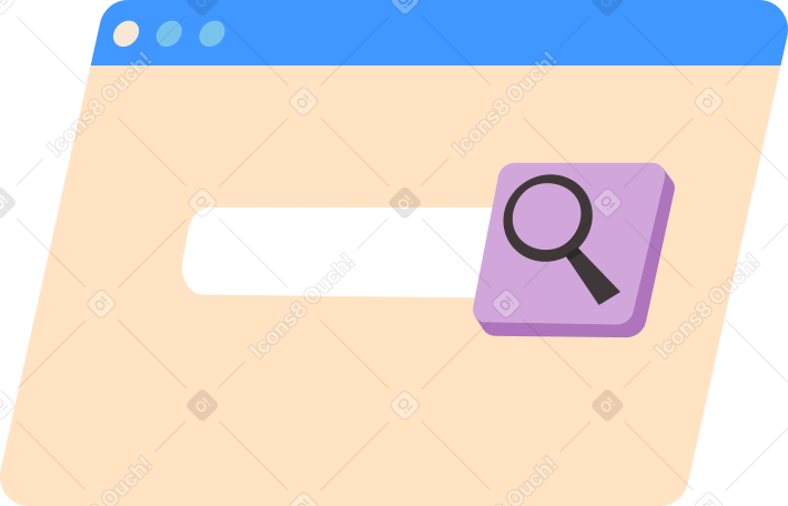 browser window with search bar Illustration in PNG, SVG