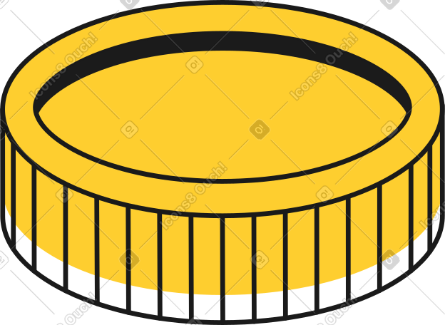 yellow round yellow coin with highlights PNG, SVG