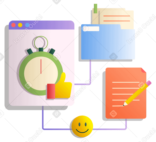 Time management Illustration in PNG, SVG