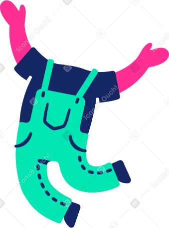 体の子が踊る のpngとsvgでのイラスト