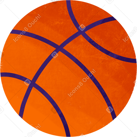 basketball orange ball Illustration in PNG, SVG