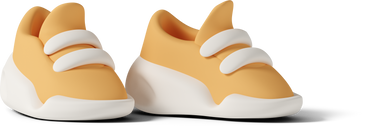 orange sneakers on ground PNG, SVG