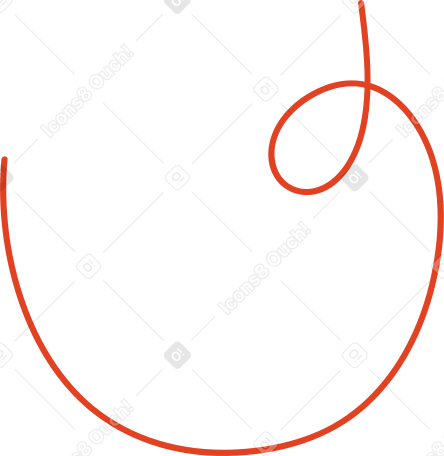red wavy line Illustration in PNG, SVG