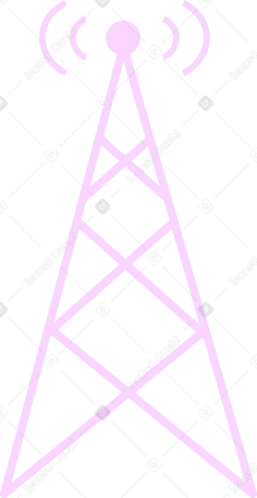pink cell tower PNG, SVG