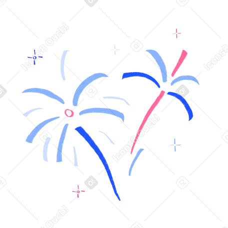 Big fireworks Illustration in PNG, SVG