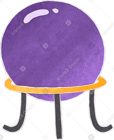 purple magic ball on stand PNG, SVG