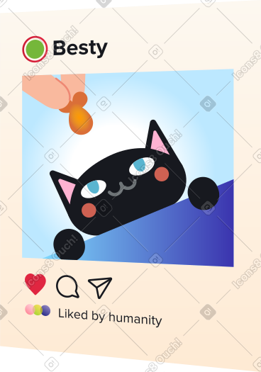 附有猫的照片的帖子 PNG, SVG