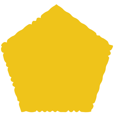 yellow pentagon Illustration in PNG, SVG