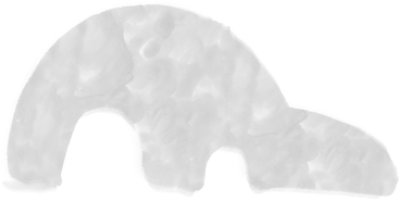 big gray hill shape with two arches PNG, SVG