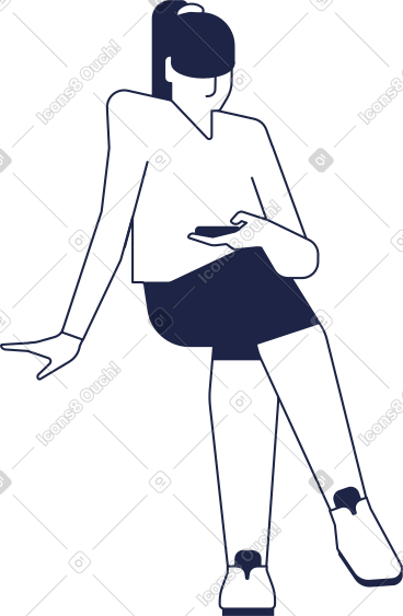 Woman sitting line PNG, SVG